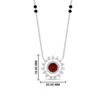 Load image into Gallery viewer, Sun Solitaire Halo Diamond Mangalsutra