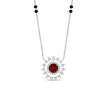 Load image into Gallery viewer, Sun Solitaire Halo Diamond Mangalsutra