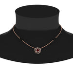 Load image into Gallery viewer, Sun Solitaire Halo Diamond Mangalsutra