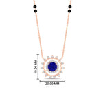 Load image into Gallery viewer, Sun Solitaire Halo Diamond Mangalsutra