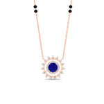 Load image into Gallery viewer, Sun Solitaire Halo Diamond Mangalsutra