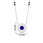 Load image into Gallery viewer, Sun Solitaire Halo Diamond Mangalsutra