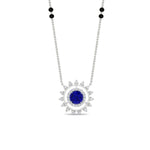 Load image into Gallery viewer, Sun Solitaire Halo Diamond Mangalsutra