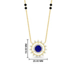 Load image into Gallery viewer, Sun Solitaire Halo Diamond Mangalsutra