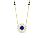 Load image into Gallery viewer, Sun Solitaire Halo Diamond Mangalsutra