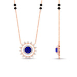 Load image into Gallery viewer, Sun Solitaire Halo Diamond Mangalsutra