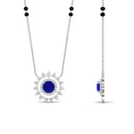 Load image into Gallery viewer, Sun Solitaire Halo Diamond Mangalsutra