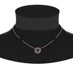 Load image into Gallery viewer, Sun Solitaire Halo Diamond Mangalsutra