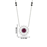 Load image into Gallery viewer, Sun Solitaire Halo Diamond Mangalsutra