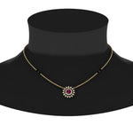 Load image into Gallery viewer, Sun Solitaire Halo Diamond Mangalsutra