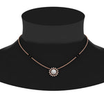 Load image into Gallery viewer, Sun Solitaire Halo Diamond Mangalsutra