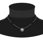 Load image into Gallery viewer, Sun Solitaire Halo Diamond Mangalsutra