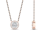 Load image into Gallery viewer, 0.75 Carat Solitaire Looking Halo Diamond Mangalsutra