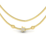 Load image into Gallery viewer, Unique White Stone Star Design Mugappu Chain