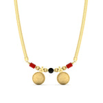 Load image into Gallery viewer, Double Coral with Black Beads And Wati Mangalsutra