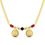 Load image into Gallery viewer, Double Coral with Black Beads And Wati Mangalsutra