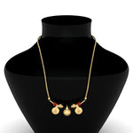 Load image into Gallery viewer, Wati Black & Orange Mani Laxmi Coin Mangalyam Necklace