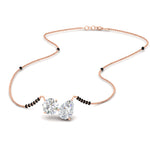 Load image into Gallery viewer, 1 Carat Round Pear Diamond Two-Stone Mangalsutra