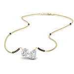 Load image into Gallery viewer, 1 Carat Round Pear Diamond Two-Stone Mangalsutra