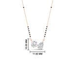 Load image into Gallery viewer, 1 Carat Round Pear Diamond Two-Stone Mangalsutra