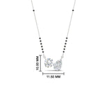 Load image into Gallery viewer, 1 Carat Round Pear Diamond Two-Stone Mangalsutra