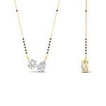 Load image into Gallery viewer, 1 Carat Round Pear Diamond Two-Stone Mangalsutra