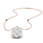 Load image into Gallery viewer, 1 Carat 7 Stone Flower Diamond Two Tone Mangalsutra