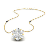 Load image into Gallery viewer, 1 Carat 7 Stone Flower Diamond Two Tone Mangalsutra