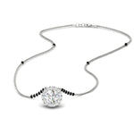 Load image into Gallery viewer, 0.35 Carat Round Mini Halo Solitaire Mangalsutra