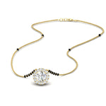 Load image into Gallery viewer, 0.35 Carat Round Mini Halo Solitaire Mangalsutra