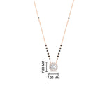 Load image into Gallery viewer, 0.35 Carat Round Mini Halo Solitaire Mangalsutra