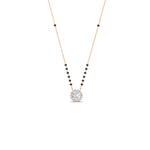 Load image into Gallery viewer, 0.35 Carat Round Mini Halo Solitaire Mangalsutra