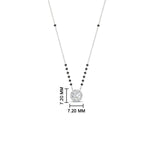 Load image into Gallery viewer, 0.35 Carat Round Mini Halo Solitaire Mangalsutra