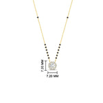 Load image into Gallery viewer, 0.35 Carat Round Mini Halo Solitaire Mangalsutra
