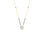 Load image into Gallery viewer, 0.35 Carat Round Mini Halo Solitaire Mangalsutra