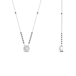 Load image into Gallery viewer, 0.35 Carat Round Mini Halo Solitaire Mangalsutra