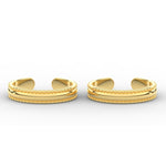 Load image into Gallery viewer, Delicate Gold Beaded Adjustable Toe Ring