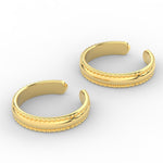 Load image into Gallery viewer, delicate-beaded-adjustable-toe-ring-yellow-gold-mgs11436angle2-nl-wg
