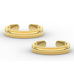 Load image into Gallery viewer, delicate-beaded-adjustable-toe-ring-yellow-gold-mgs11436angle3-nl-wg