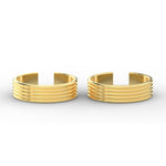 Load image into Gallery viewer, Five Layers Adjustable Gold Toe Ring