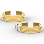 Load image into Gallery viewer, five-layers-adjustable-toe-ring-yellow-gold-mgs11438angle3-nl-wg-hw