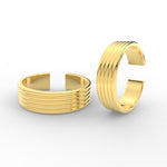 Load image into Gallery viewer, five-layers-adjustable-toe-ring-yellow-gold-mgs11438angle4-nl-wg