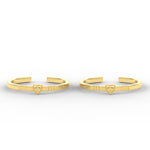 Load image into Gallery viewer, Heart Shaped Beaded Toe Ring