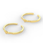 Load image into Gallery viewer, Heart Shaped Gold Beaded Toe Ring