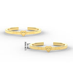 Load image into Gallery viewer, Heart Shaped Gold Beaded Toe Ring