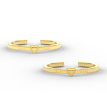 Load image into Gallery viewer, Heart Shaped Beaded Toe Ring