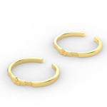 Load image into Gallery viewer, Simple Flower Design Gold Toe Ring