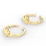 Load image into Gallery viewer, Simple Floral Gold Toe Ring