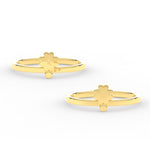 Load image into Gallery viewer, Simple Floral Gold Toe Ring