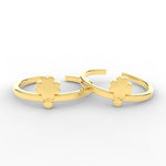 Load image into Gallery viewer, Simple Floral Gold Toe Ring